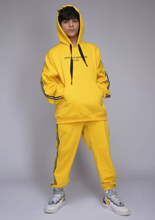 Hoodie Tracksuit Yellow for Boys