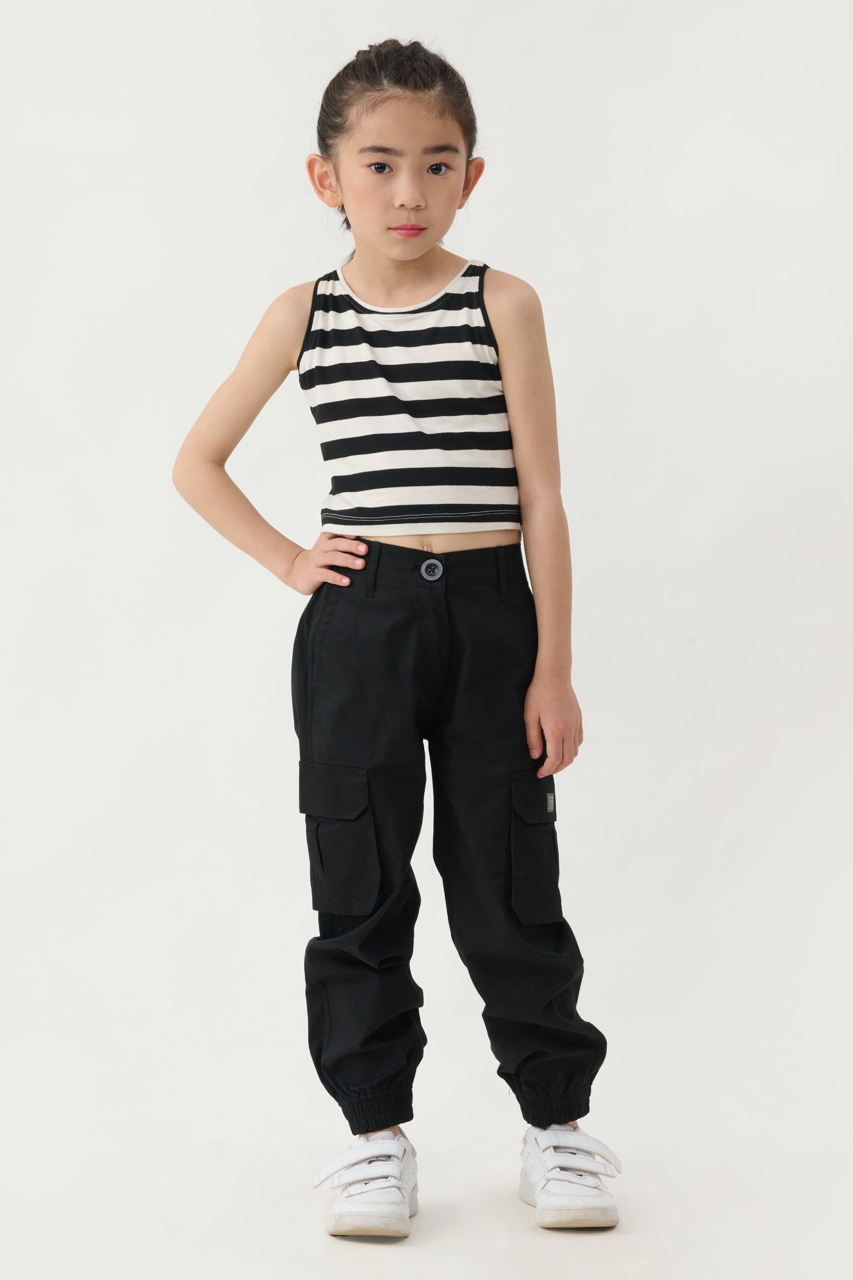 Set of Two Halter Neck Crop Top with Black Cargo Pants  Street Style  Store  SSS