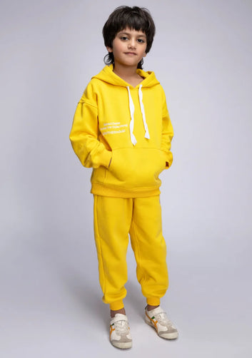 Hoodie Tracksuit in Yellow